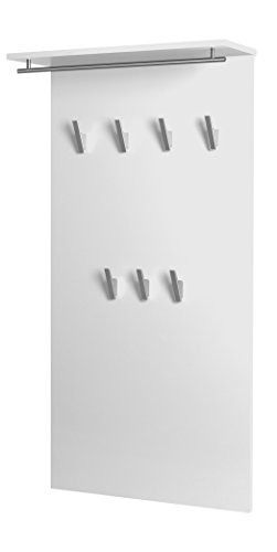 Schildmeyer, Metall, Brisbane Garderobe 133486, Melaminharzbeschichtete Spanplatte, weiß glanz, 60.0 x 20.5 x 120.5 cm von Schildmeyer