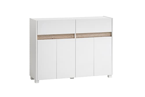 Schildmeyer Cosmo Kommode, Holzwerkstoff, Weiß, 112,2 x 33 x 84,8 cm von Schildmeyer