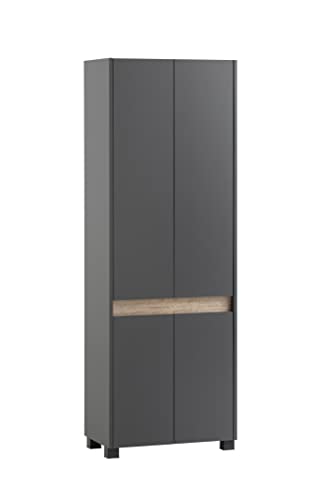 Schildmeyer Cosmo Schuhschrank, Holzwerkstoff, anthrazit, 56,9 x 33 x 164,5 cm von Schildmeyer