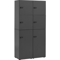 Schildmeyer Garderoben-Set "Locked Spind Schrank Set mit 4 Spinden", (4 St.), 2x Spind mit 1 Tür, 2 x Spind mit 2 Türen, Made in Germany von Schildmeyer