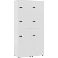Schildmeyer Garderoben-Set "Locked Spind Schrank Set mit 4 Spinden", (4 St.), 2x Spind mit 1 Tür, 2 x Spind mit 2 Türen, Made in Germany von Schildmeyer