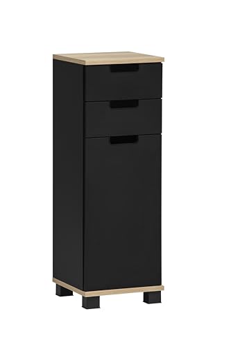 Schildmeyer Highboard Emmik 159508 schwarzmatt/weißeiche Dekor, 30,3 x 32,6 x 88,1 cm von Schildmeyer