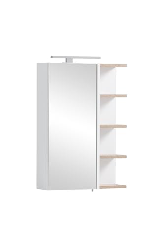 Schildmeyer Balto Spiegelschrank 157385, Kreideweiß/Wildeiche Dekor, 49,7 x 16,0 x 74,4 cm Schildmeyer Balto Spiegelschrank 157385, Kreideweiß/Wildeiche Dekor, 49,7 x 16,0 x 74,4 cm von Schildmeyer
