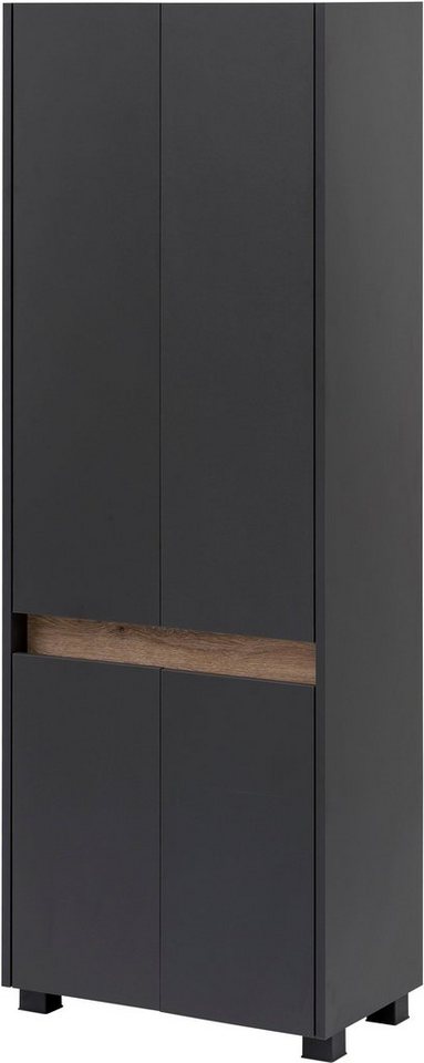 Schildmeyer Hochschrank Cosmo Breite 57 cm, Badezimmerschrank, Blende im modernen Wildeiche-Look von Schildmeyer