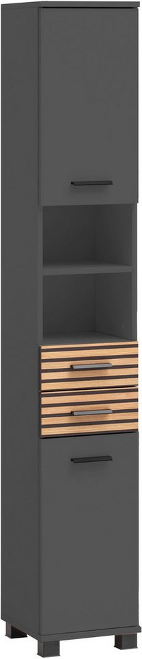 welltime Hochschrank Katta, Breite 30 cm Wechselbarer Türanschlag, Schubladen mit Akustikprint welltime Hochschrank Katta, Breite 30 cm Wechselbarer Türanschlag, Schubladen mit Akustikprint von welltime