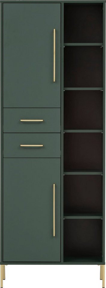 welltime Hochschrank Kent mit goldfarbenen Griffen Breite 67,1 cm, made in Germany welltime Hochschrank Kent mit goldfarbenen Griffen Breite 67,1 cm, made in Germany von welltime