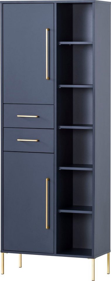 welltime Hochschrank Kent mit goldfarbenen Griffen Breite 67,1 cm, made in Germany welltime Hochschrank Kent mit goldfarbenen Griffen Breite 67,1 cm, made in Germany von welltime