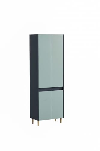 Schildmeyer Lovis Hochschrank 701936, Nachtblau/Taubenblau, 56,9 x 33 x 170 cm von Schildmeyer