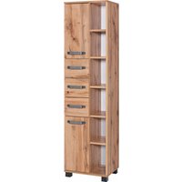 Schildmeyer Hochschrank "Milan", Breite 42 cm, mit 2 Türen, 3 Schubladen & 6 offenen Fächern von Schildmeyer