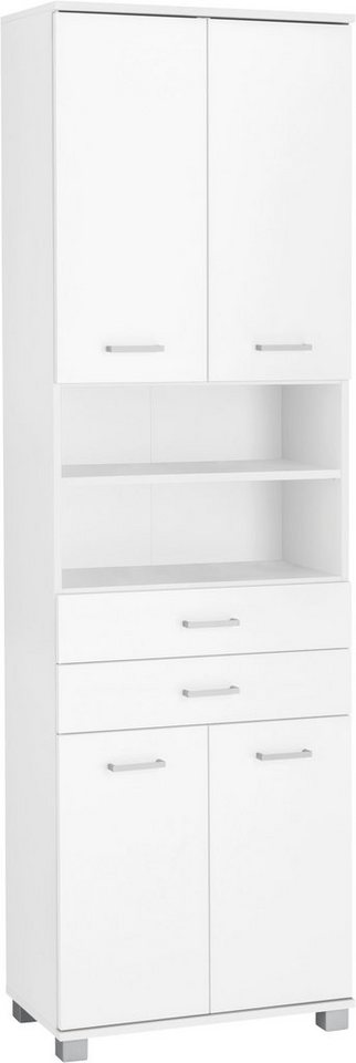 Schildmeyer Hochschrank Mobes Breite/Höhe: 59,8/193,7 cm, Badschrank mit 2 breiten Schubkästen von Schildmeyer