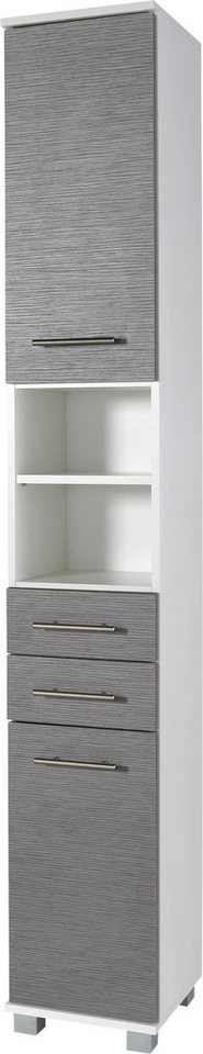Schildmeyer Hochschrank Palermo Breite 30 cm, verstellbare Einlegeböden, 2 Schubkästen & 2 Türen von Schildmeyer
