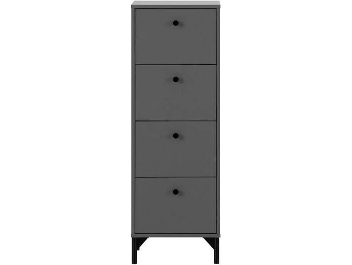 Schildmeyer Kommode Smash, Breite 40 cm, 4 Schubladen mit Teilauszug und Metallbeschlägen, grau von Schildmeyer