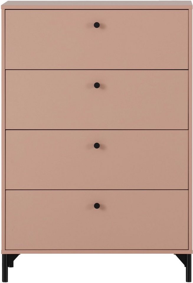 Schildmeyer Kommode Smash, Breite 40 oder 80 cm, 4 Schubladen mit Teilauszug und Metallbeschlägen von Schildmeyer