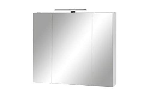 Schildmeyer Spiegelschrank 141350 Limone, 80 x 74,4 x 16 cm, weiß matt von Schildmeyer