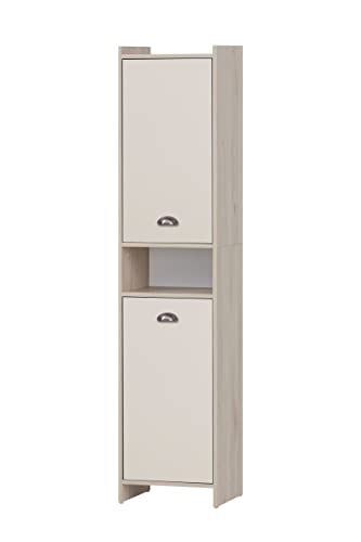 Schildmeyer Hochschrank Lindholm 155292, Sandeiche Dekor/Cremebeige, 40,2 x 33 x 176,3 cm von Schildmeyer