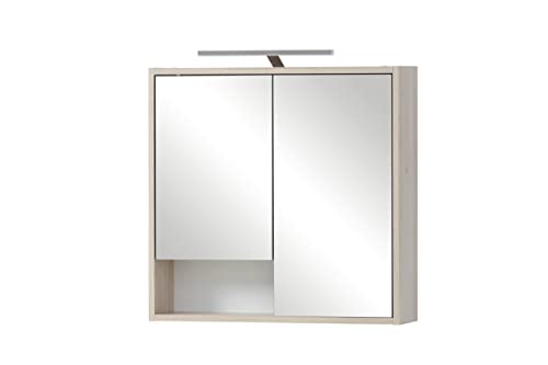 Schildmeyer Lindholm Spiegelschrank, Holzwerkstoff, Sandeiche Dekor, 63,5 x 16 x 70 cm von Schildmeyer