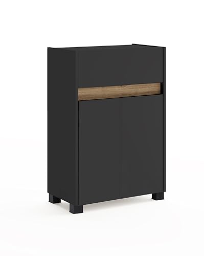 Schildmeyer Midischrank, Holzwerkstoff, anthrazit, 56,9 x 33 x 84,8 cm von Schildmeyer