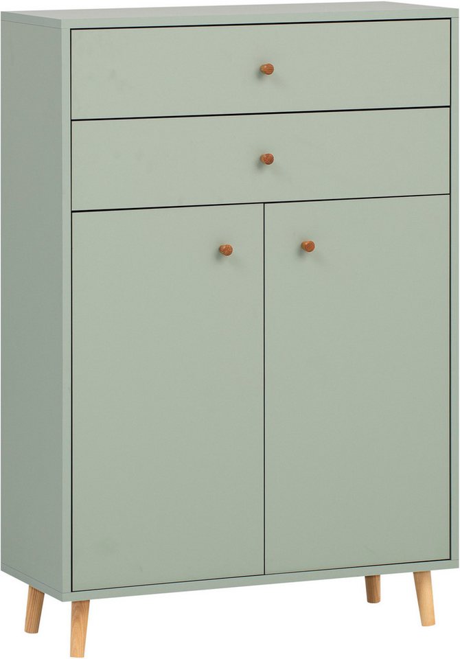 Schildmeyer Midischrank Bjarne, Breite 77 cm Mit Metallbeschlägen, Griffe und Möbelfüße aus Massivholz Schildmeyer Midischrank Bjarne, Breite 77 cm Mit Metallbeschlägen, Griffe und Möbelfüße aus Massivholz von Schildmeyer