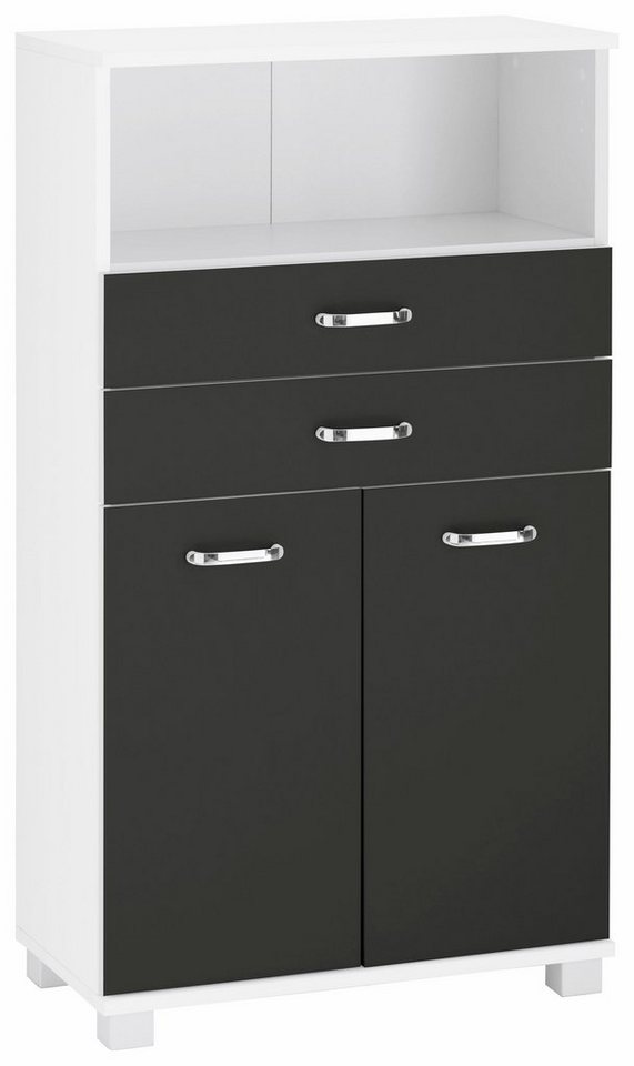 Schildmeyer Midischrank Colli Breite 60 cm, Badezimmerschrank mit Metallgriffen, Ablageboden von Schildmeyer