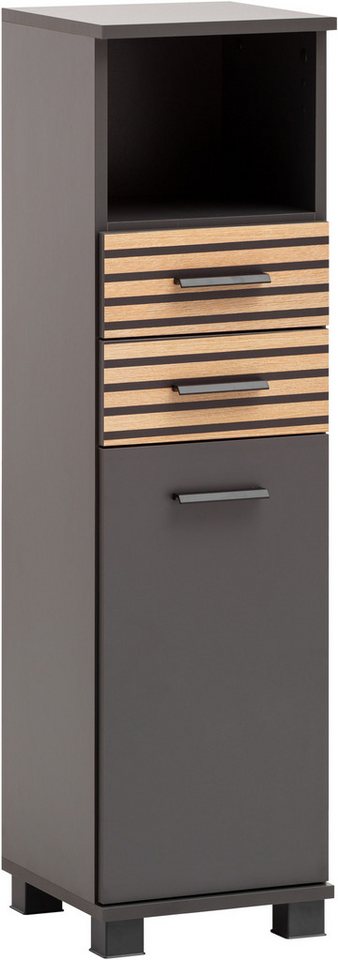 welltime Midischrank Katta, Breite 30 cm Wechselbarer Türanschlag, Schubladen mit Akustikprint von welltime
