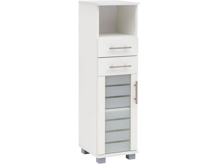 Schildmeyer Midischrank Nikosia Breite 30 cm, mit Glastür, 2 Schubladen, MDF-Fronten, Metallgriffe, weiß von Schildmeyer