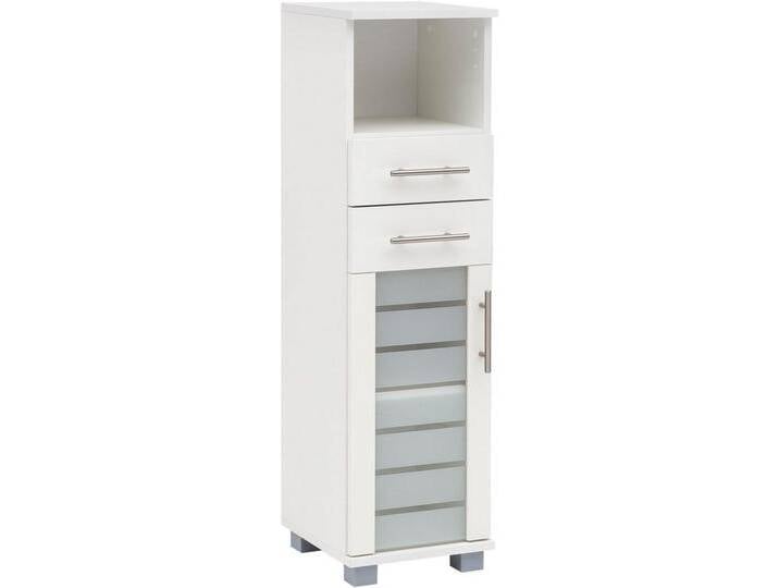 Schildmeyer Midischrank Nikosia Breite 30 cm, mit Glastür, 2 Schubladen, MDF-Fronten, Metallgriffe, weiß von Schildmeyer