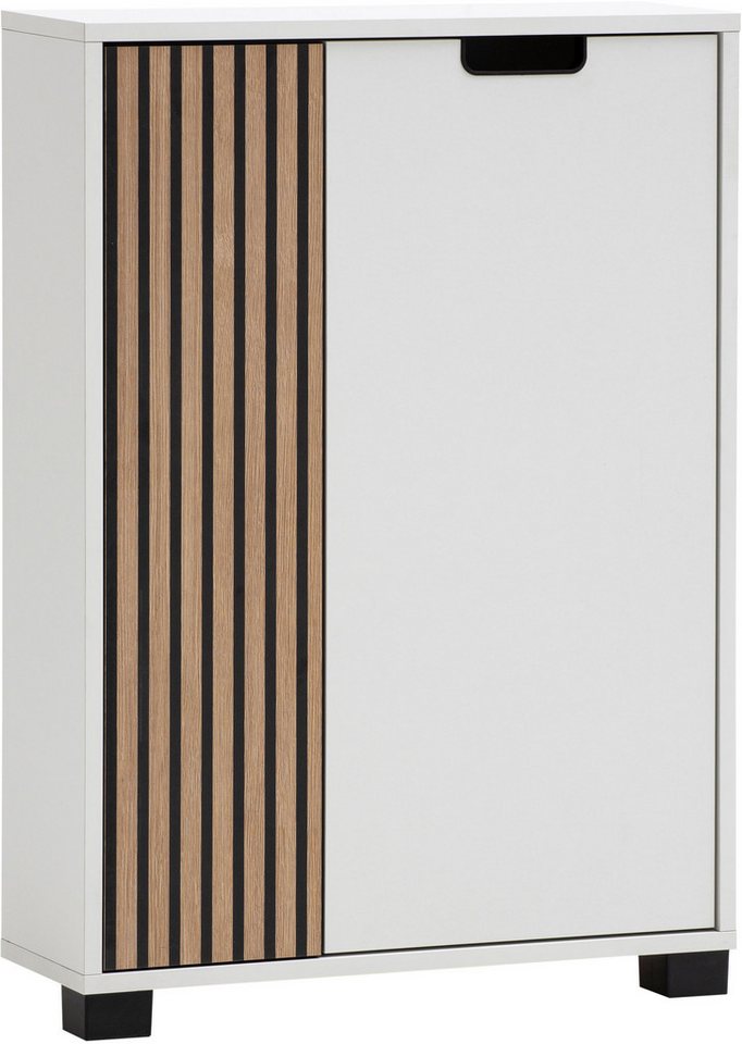 Schildmeyer Midischrank Ryker Highboard, Breite 59 cm (1-St) Tür links in Akustik-Optik - Breite: 19,5 cm, rechts: 36,1 cm von Schildmeyer