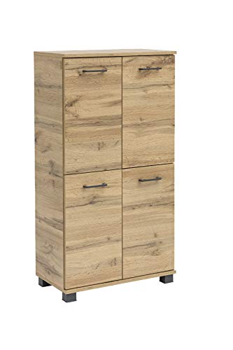 Schildmeyer Nora Highboard 144971, Eiche Landhaus Dekor, 60 x 32,6 x 117 cm (B/T/H) von Schildmeyer