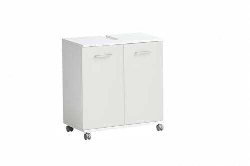 Schildmeyer Palermo Waschbeckenunterschrank 158815, Mattweiß, 59,8 x 32,6 x 63,4 cm von Schildmeyer