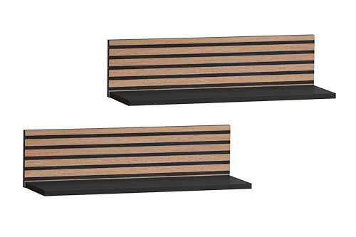 Schildmeyer Regalablage 2er-Set Ryker 160029, Schwarzmatt/Akustikpaneel Optik, 60 x 17,3 x 15,7 cm Schildmeyer Regalablage 2er-Set Ryker 160029, Schwarzmatt/Akustikpaneel Optik, 60 x 17,3 x 15,7 cm von Schildmeyer