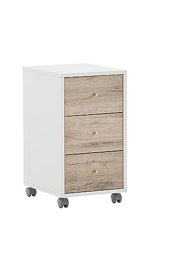 Schildmeyer Rollcontainer, Holzwerkstoff, weiß, 32,6 x 39,1 x 59,7 cm von Schildmeyer