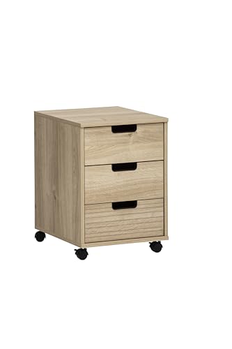 Schildmeyer Rollcontainer Emmik 159593, weißeiche Dekor/gestreift, 40 x 50 x 57 cm von Schildmeyer