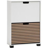 Schildmeyer Schuhschrank "Ryker Schuhschrank, Breite 59 cm", (1 St.), eine Klappe in Akustikplatten-Optik, Platz für 6 Paar Schuhe von Schildmeyer