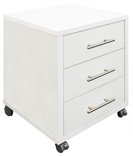 Schildmeyer Serie 3000 Büro-Rollcontainer, perl weiß, Holzwerkstoff, 42 x 44.1 x 58.8 cm, 701974 von Schildmeyer