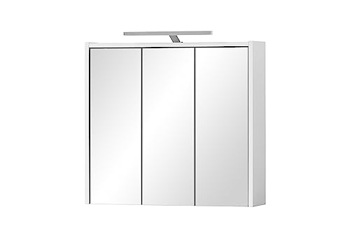 Schildmeyer Spiegelschrank, Holzwerkstoff, weiß matt, 65 x 16 x 64 cm von Schildmeyer