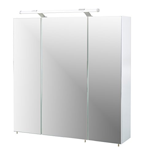 Schildmeyer Spiegelschrank, Melaminharzbeschichtete Spanplatte, weiß, 70 x 16 x 75 cm von Schildmeyer