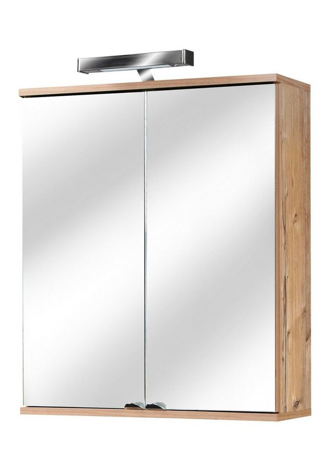 Schildmeyer Spiegelschrank Isola Breite 60 cm, 2-türig, LED-Beleuchtung, Schalter-/Steckdosenbox von Schildmeyer