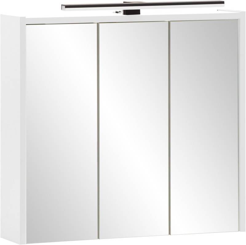 Schildmeyer Spiegelschrank Katta, Breite 65 cm, 3-türig Mit LED-Beleuchtung und Steckdosenbox von Schildmeyer