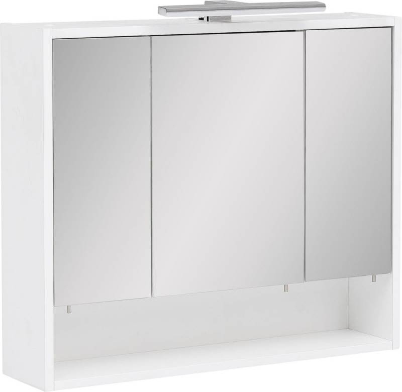 welltime Spiegelschrank Kent, Made in Germany Badmöbel. Breite 70 cm, LED-Beleuchtung und Schalter-/Steckdosenbox von welltime