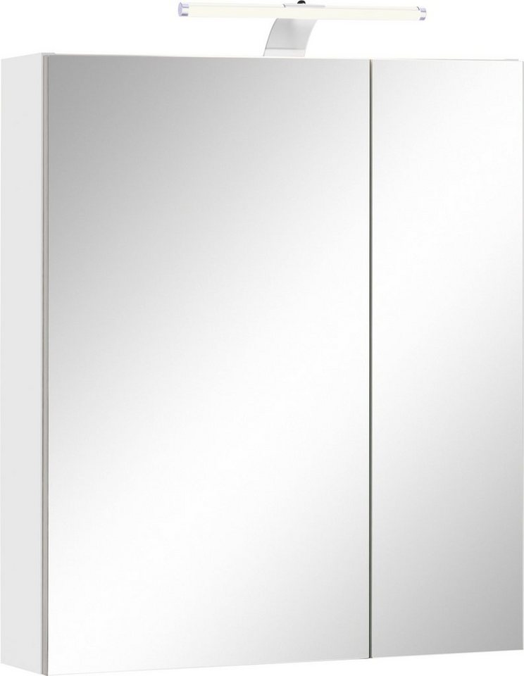 Schildmeyer Spiegelschrank Lagona Breite 60 cm, 2-türig, LED-Beleuchtung, Schalter-/Steckdosenbox von Schildmeyer