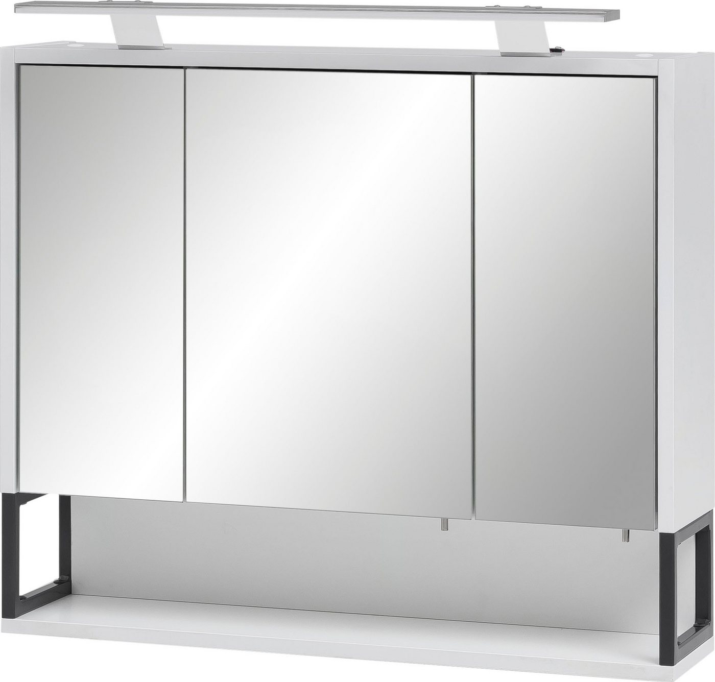 Schildmeyer Spiegelschrank Limone Breite 70 cm, 3-türig, LED-Beleuchtung, Schalter-/Steckdosenbox von Schildmeyer