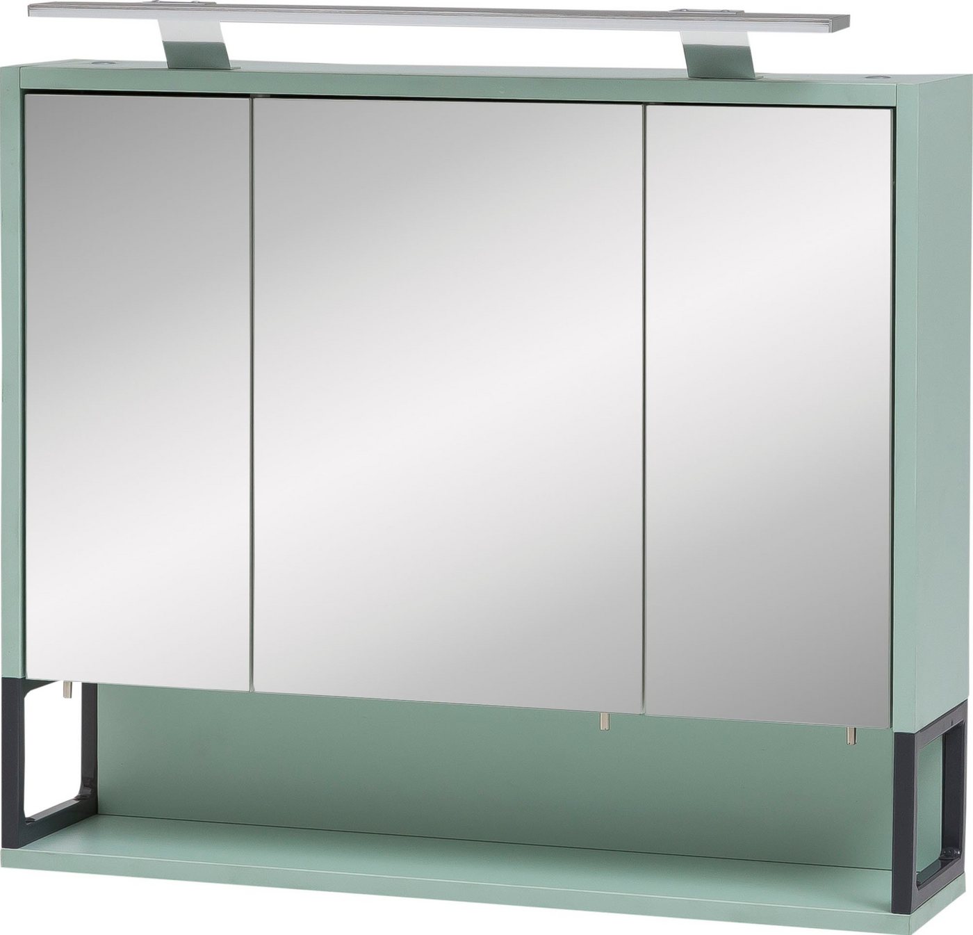 Schildmeyer Spiegelschrank Limone Breite 70 cm, 3-türig, LED-Beleuchtung, Schalter-/Steckdosenbox von Schildmeyer