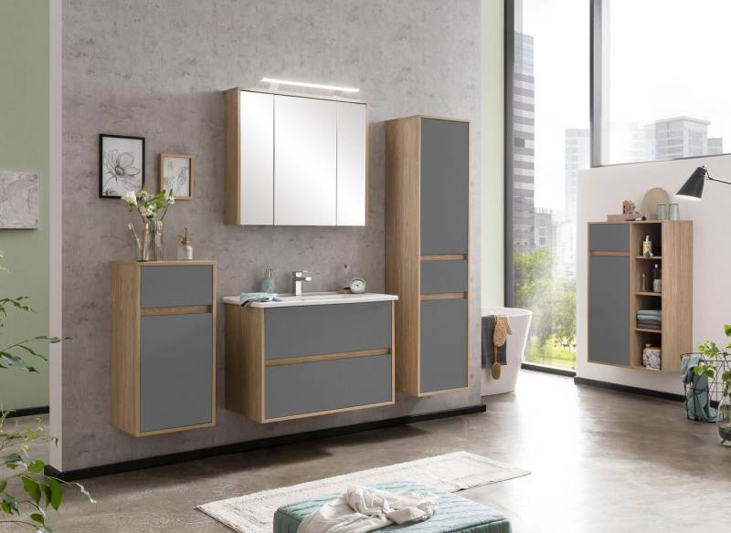 Schildmeyer Spiegelschrank Mali, Breite 83 cm Mit LED-Leuchte und Schalter-/Steckdoseneinheit von Schildmeyer