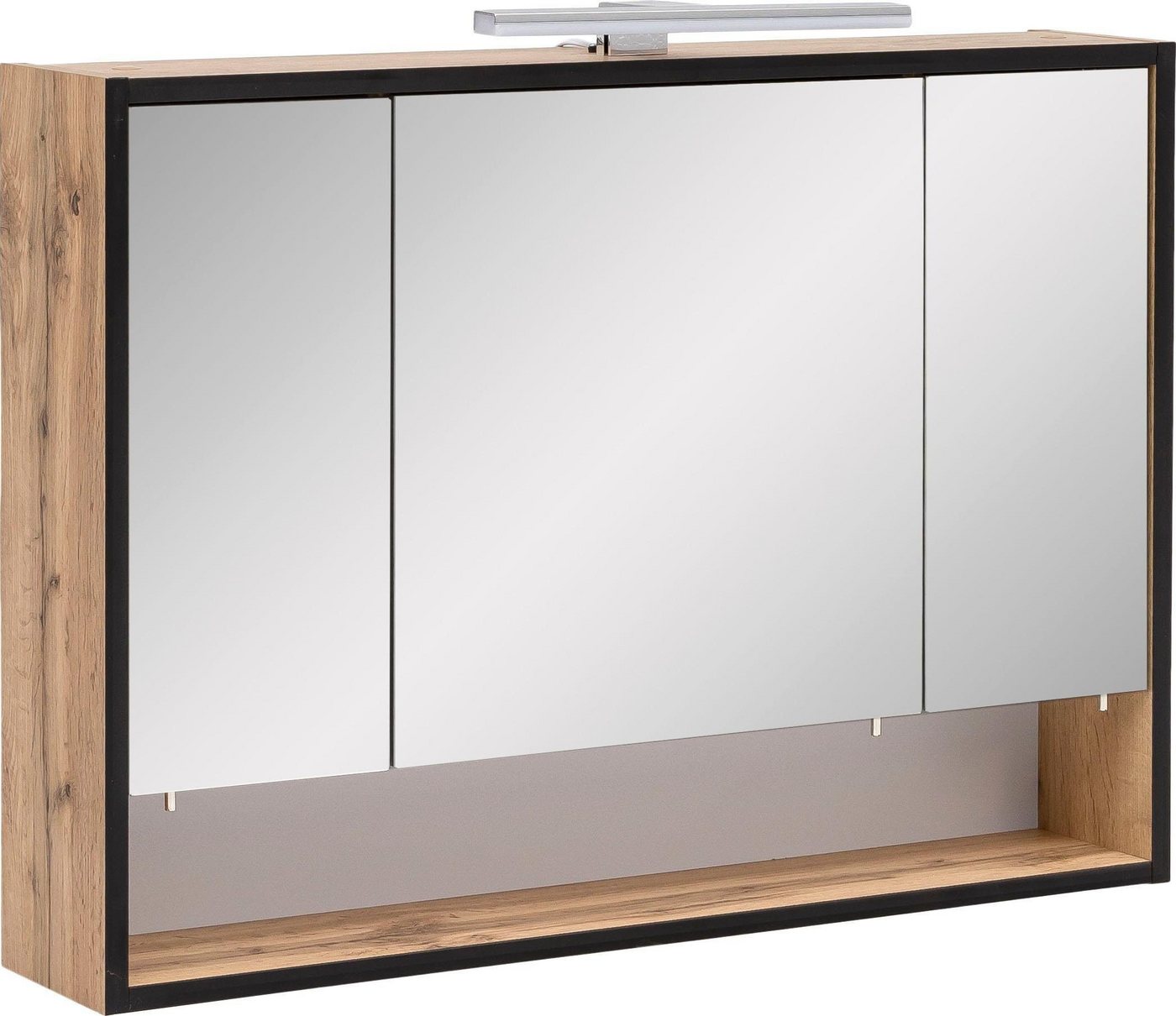 Schildmeyer Spiegelschrank Maxima made in Germany Breite 80 cm, 3-türig, LED-Beleuchtung, Schalter-/Steckdosenbox von Schildmeyer