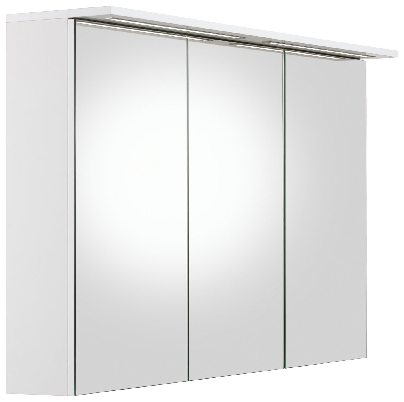 Schildmeyer Spiegelschrank Profil 16 made in Germany Breite 120 cm, 3-türig, 2x LED-Beleuchtung, Schalter-/Steckdosenbox von Schildmeyer
