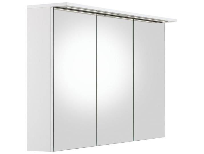 Schildmeyer Spiegelschrank Profil 16 made in Germany Breite 120 cm, 3-türig, 2x LED-Beleuchtung, Schalter-/Steckdosenbox, weiß von Schildmeyer