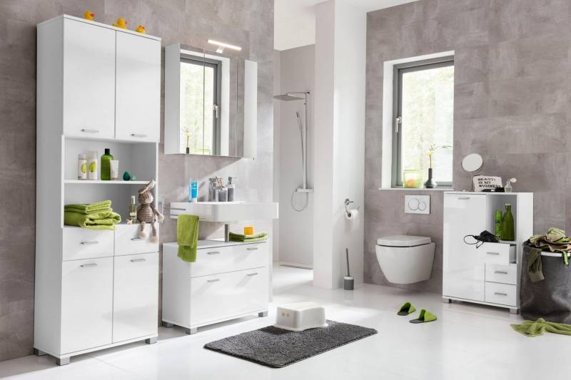 Schildmeyer Spiegelschrank Roma Breite 70 cm, 3-türig, LED-Beleuchtung, Schalter-/Steckdosenbox von Schildmeyer