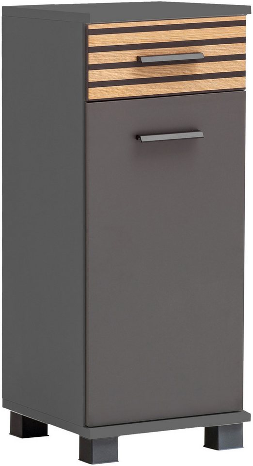 welltime Unterschrank Katta, Breite 30 cm Wechselbarer Türanschlag, Schublade mit Akustikprint von welltime