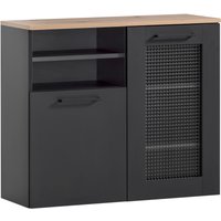 Schildmeyer Unterschrank "Malte Breite 80,0 cm", mit fühlbarer Holzstruktur, rechte Tür mit Glaseinsatz von Schildmeyer