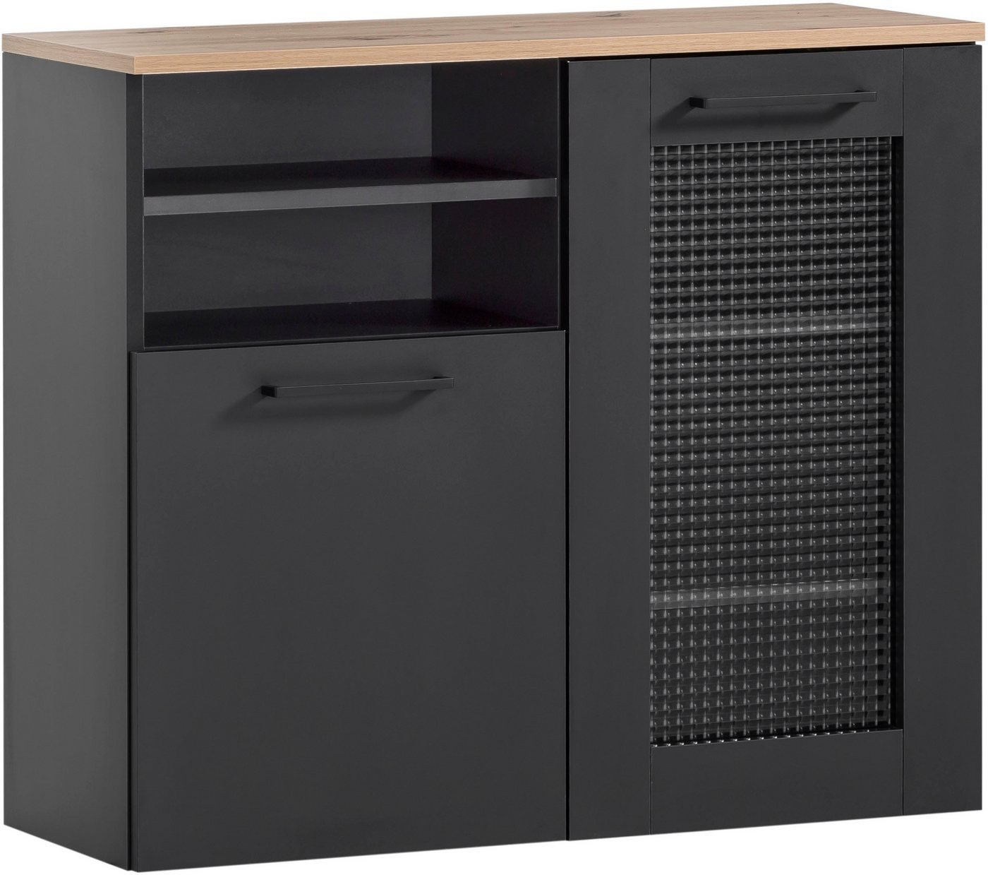 Schildmeyer Unterschrank Malte Breite 80,0 cm mit fühlbarer Holzstruktur, rechte Tür mit Glaseinsatz Schildmeyer Unterschrank Malte Breite 80,0 cm mit fühlbarer Holzstruktur, rechte Tür mit Glaseinsatz von Schildmeyer